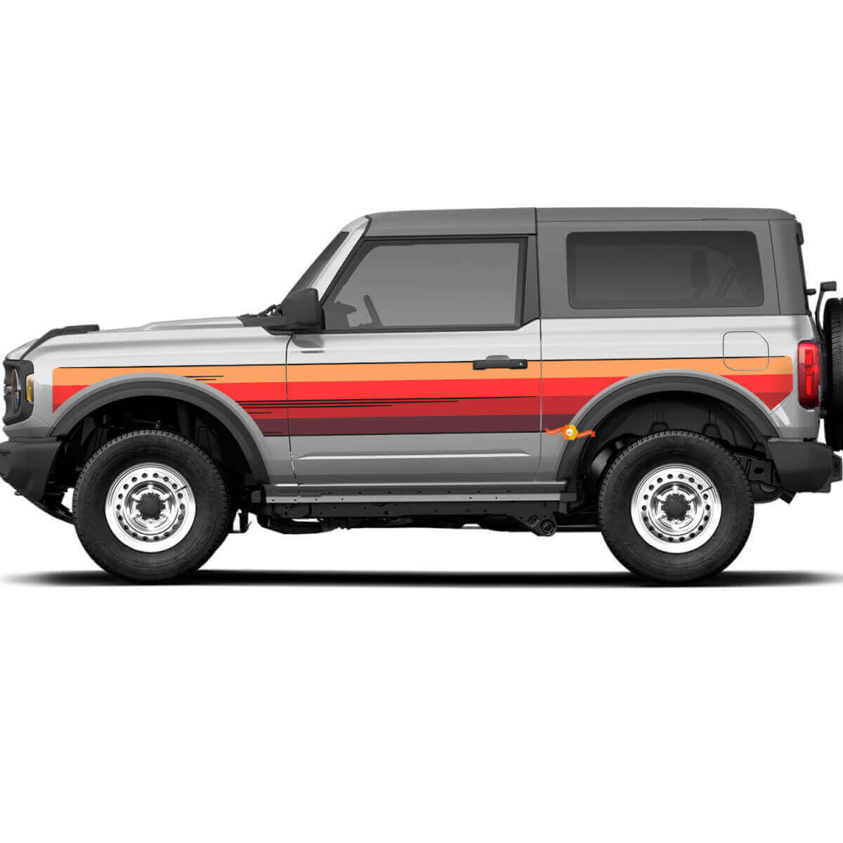Retro Vintage Side Door Stripes Vinyl Decals Stickers for Ford Bronco