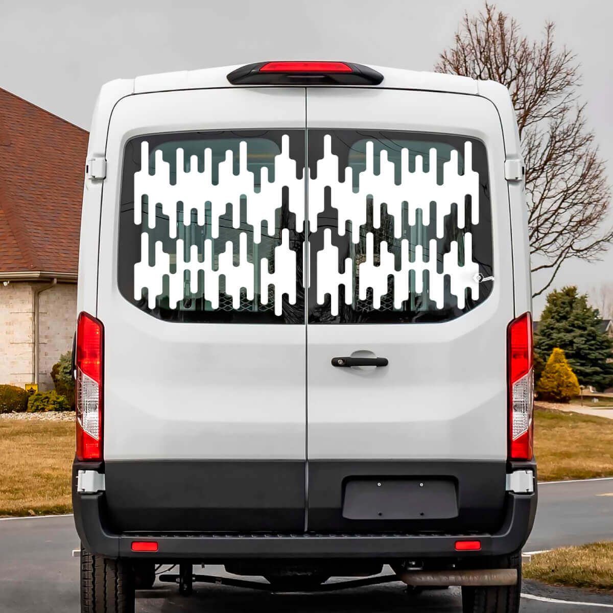 Rear Window Graphics Vinyl Decal Sticker for Musclecar Transit