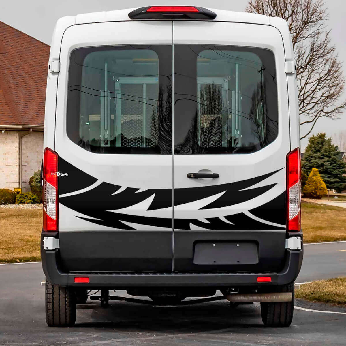 Abstract Graphics Rear Doors Vinyl Decal Sticker 3 for Musclecar Transit