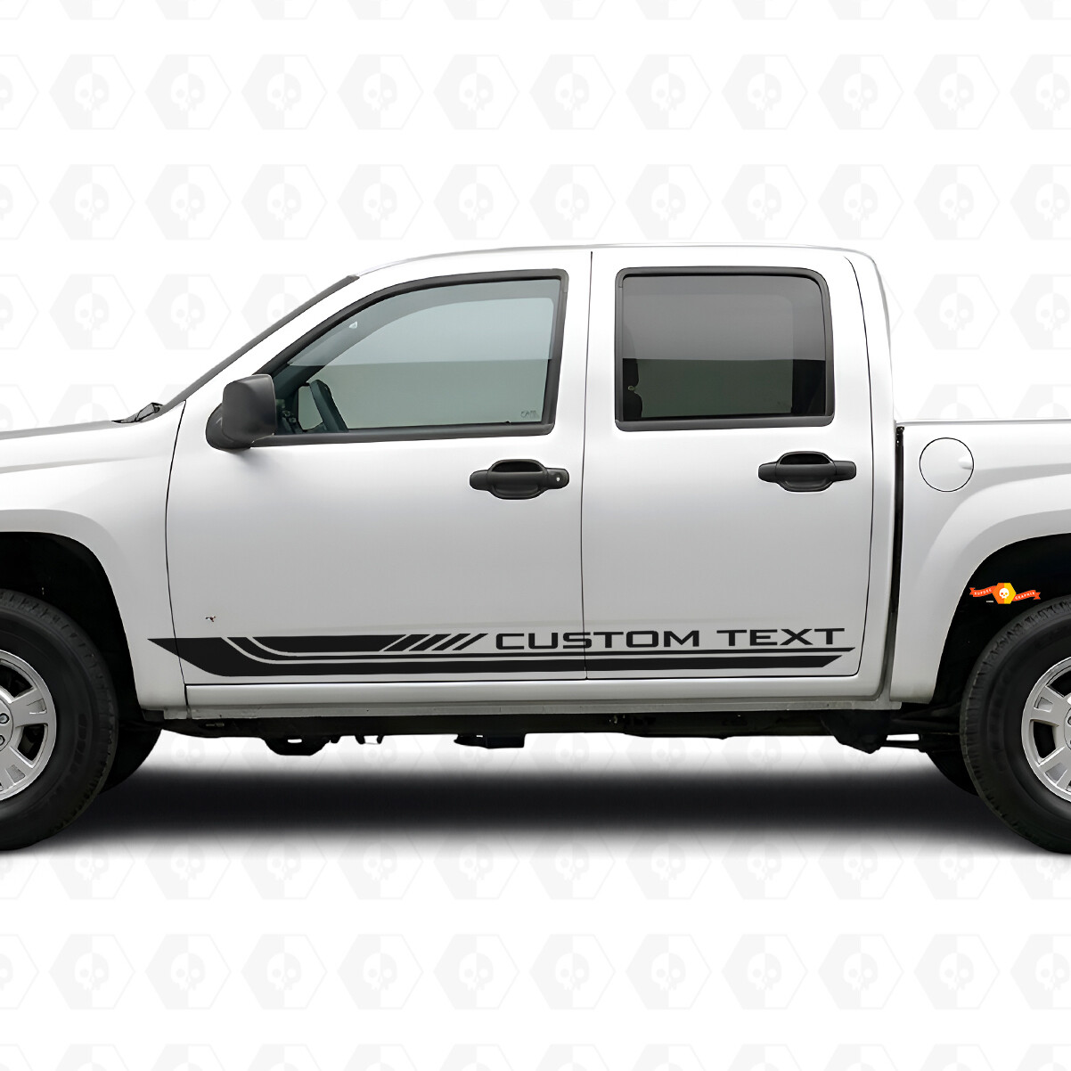Custom Text Frame Door & Rocker Panel Vinyl Stripes for Chevrolet Colorado 1st Gen 2004-2012
