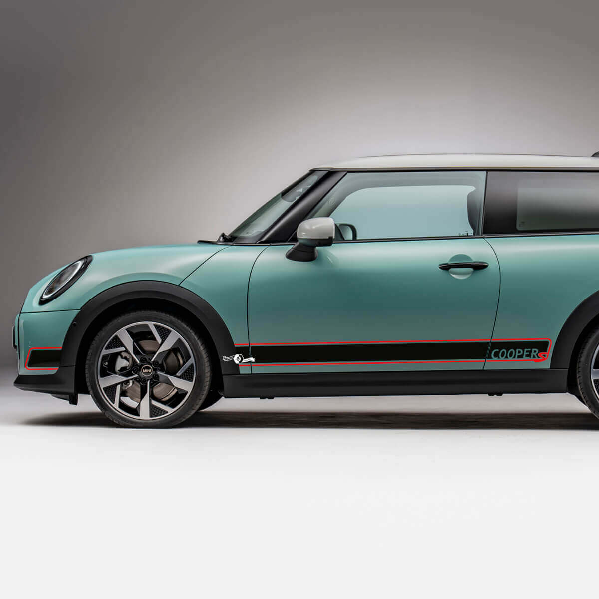 Side Racing Logo Stripes Graphics Decal Sticker for Mini Cooper S