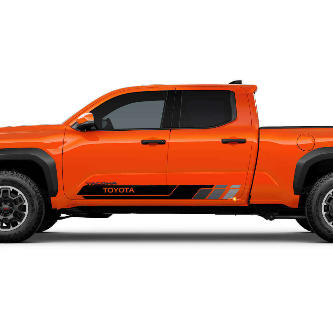 Retro Style Side Door Stripes Vinyl Decal Kit for Toyota Tacoma