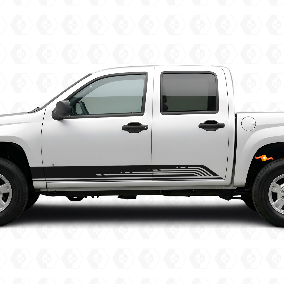 Parallel Contour Door & Rocker Panel Vinyl Stripes for Chevrolet Colorado 1st Gen 2004-2012