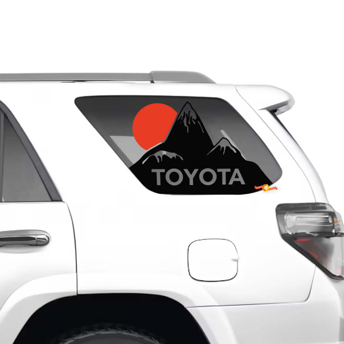 Side Quarter Window Mountains Sunset Vinyl Stickers Decal Kit for Toyota 4Runner