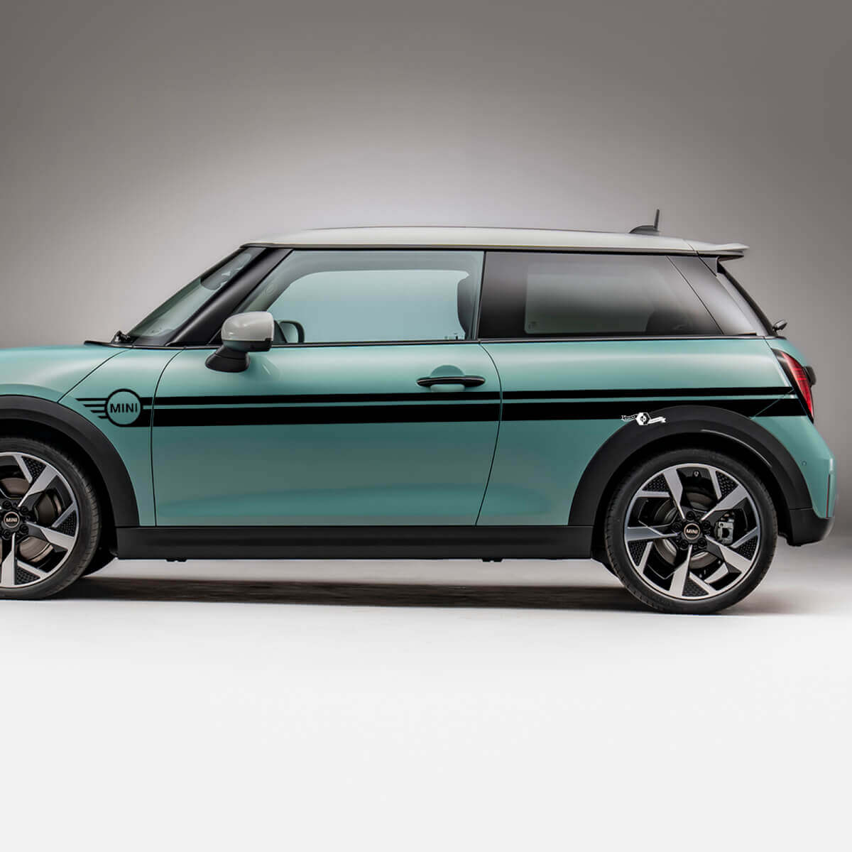 Side Mini Doors Racing stripes graphics decal for Mini Cooper S