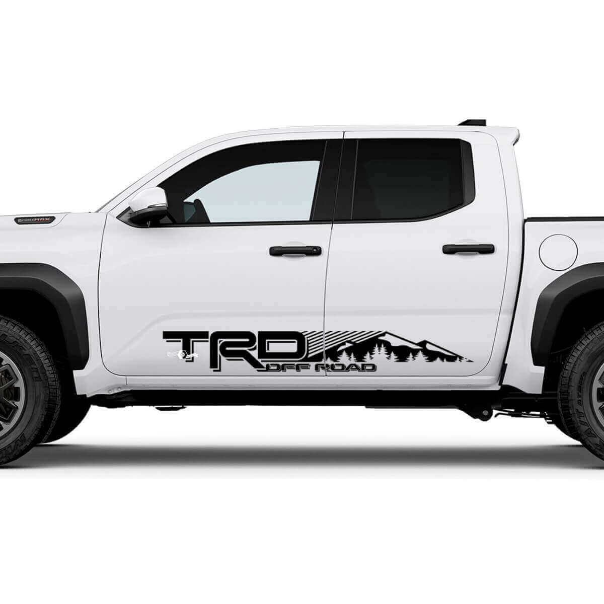 TRD off Road Mountains Forest Side Rocker Panel Decals Stickers for Toyota Tacoma 4th Gen