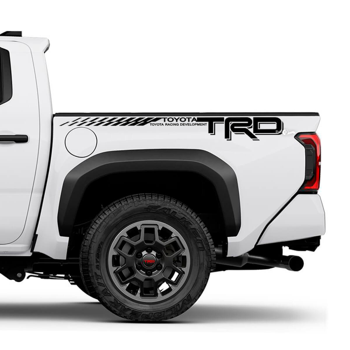 Lettering TRD Logo Bedside Truck Checkered Stripe Decals Stickers for Toyota Tacoma 4th Gen