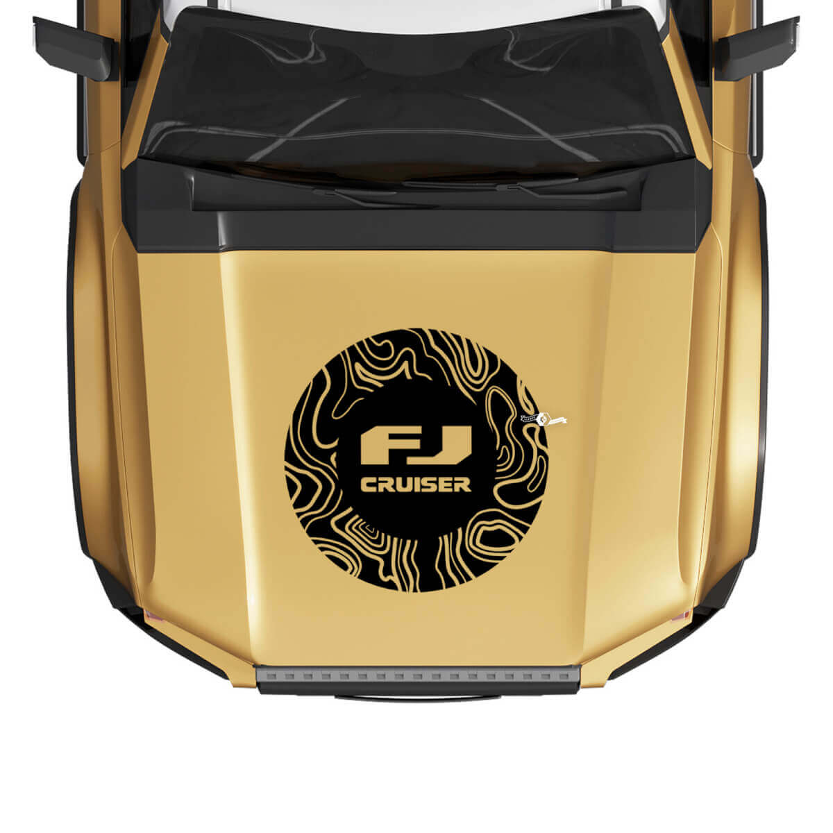 FJ Cruiser Topographic Map Wrap Hood Decal Sticker for Toyota FJ Cruiser