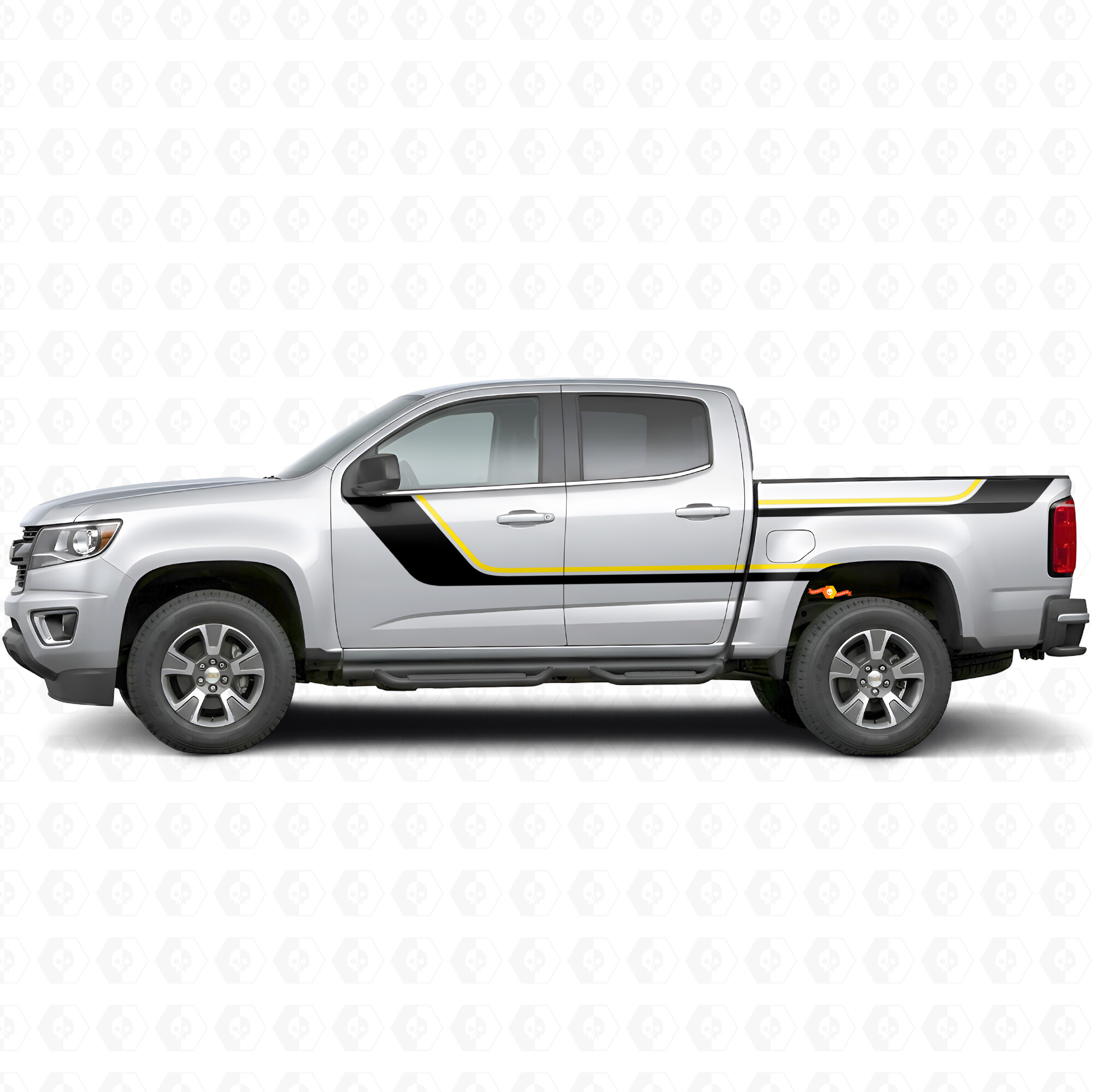 Sweeping Upper Accent Door & Bedside Vinyl Stripes for Chevrolet Colorado 2nd Gen 2015-2022