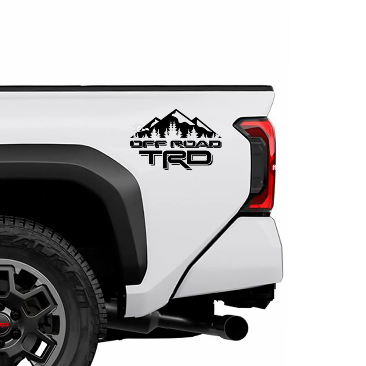 TRD Off Road Mountains BedSide Side Truck Decals Stickers for Toyota Trucks