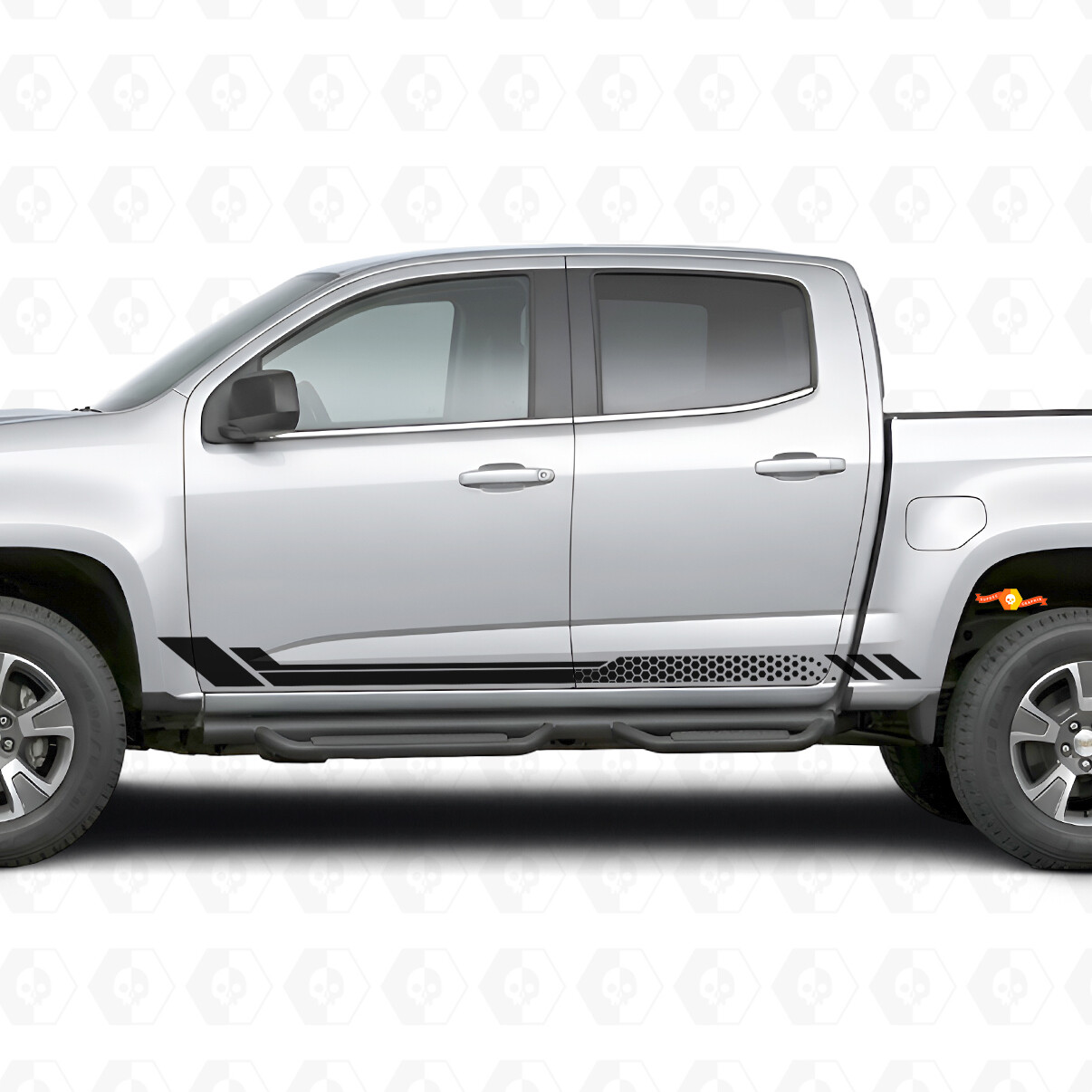 Honeycomb Door & Rocker Panel Vinyl Stripes for Chevrolet Colorado 2nd Gen 2015-2022