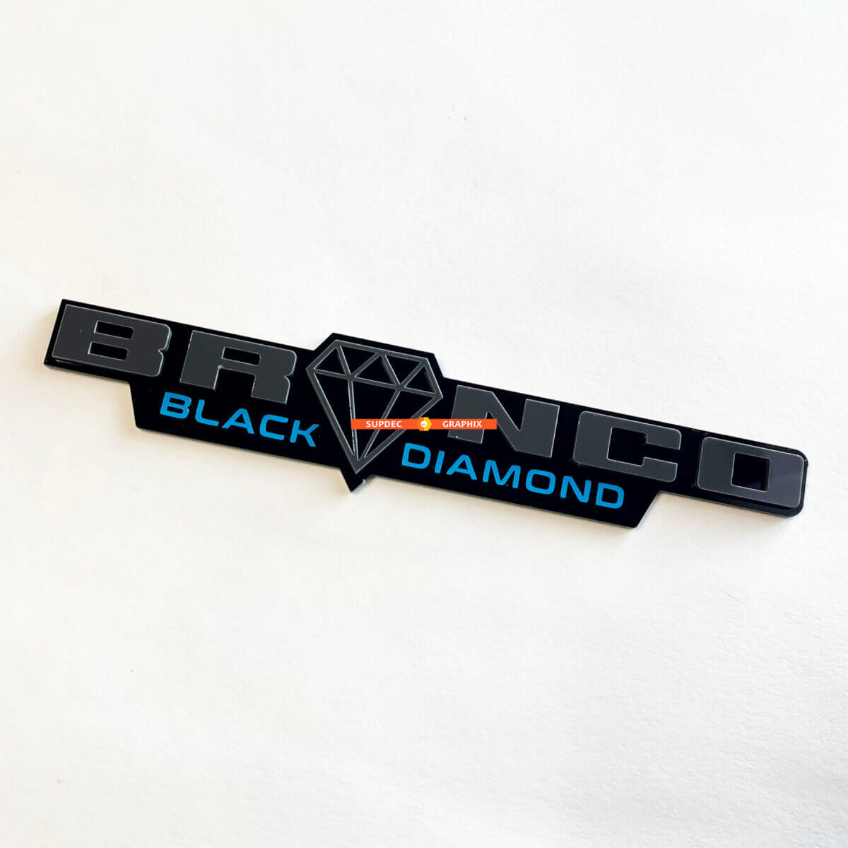 Black Diamond Horse 3D Fender Badge Emblem for Muscle Cars