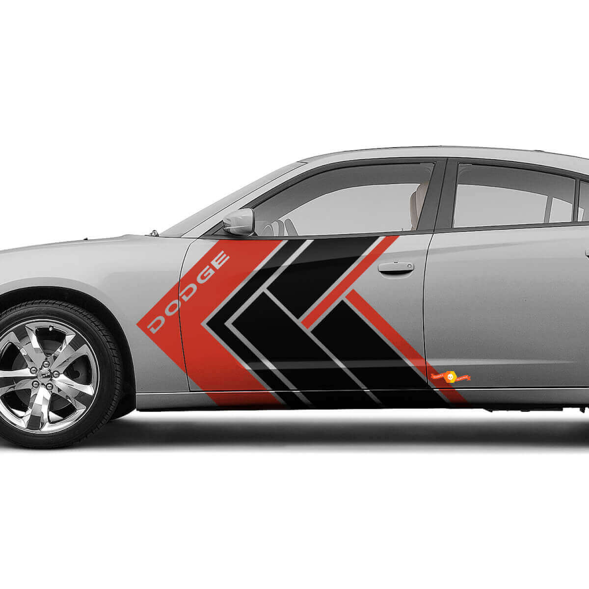 Two colors Side Stripes Decals Stickers For Dodge Charger 2