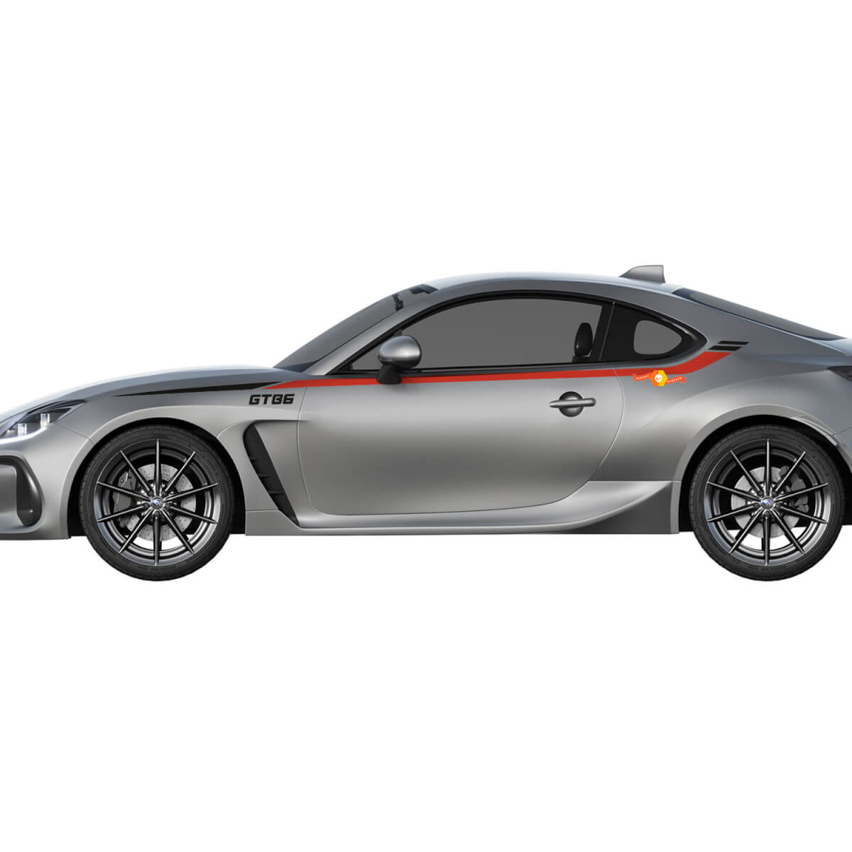 Pair of Racing Stripes Vinyl Decal Stickers for Toyota TRD GT86