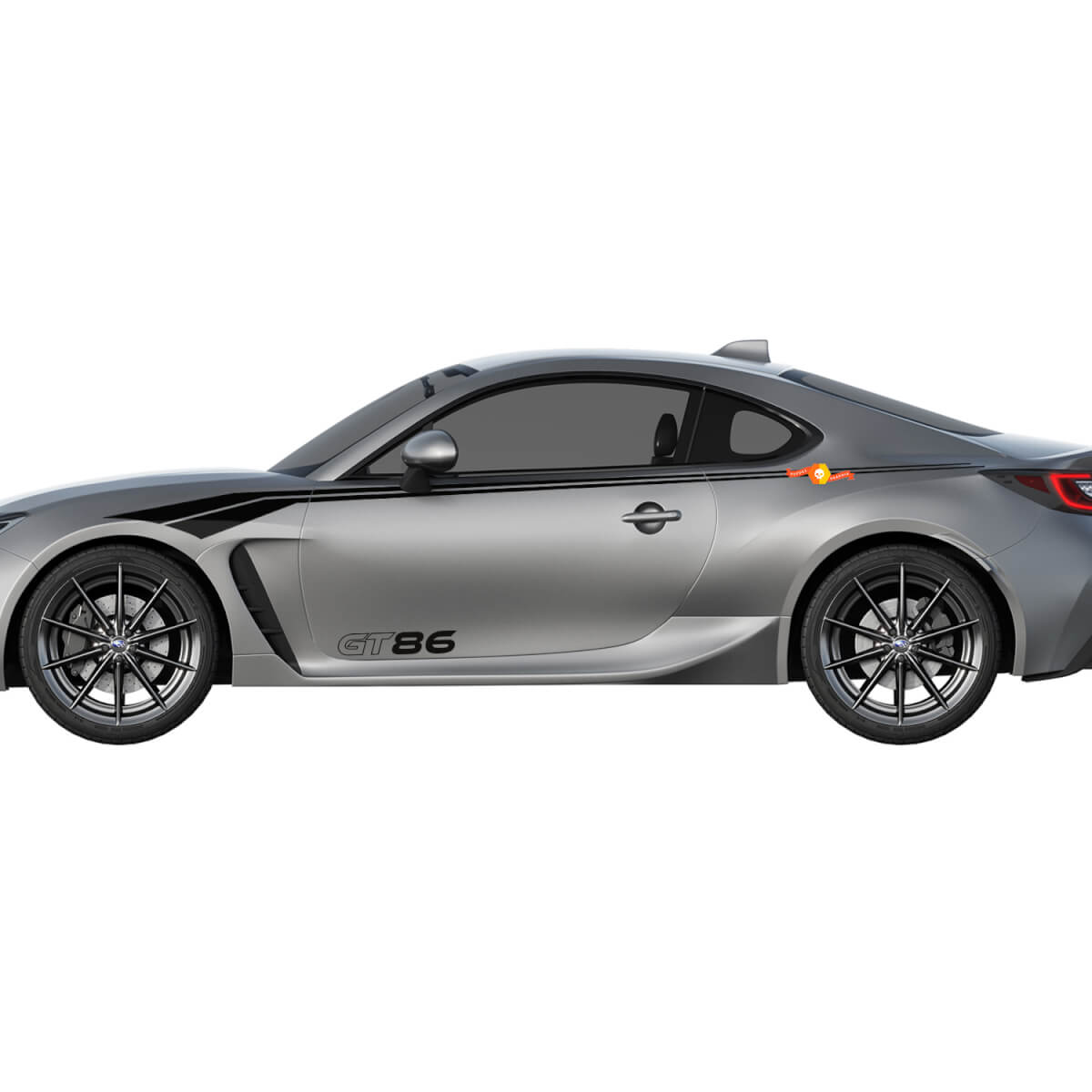 Pair of Racing Accent Stripes Vinyl Decal Stickers for Toyota TRD GT86