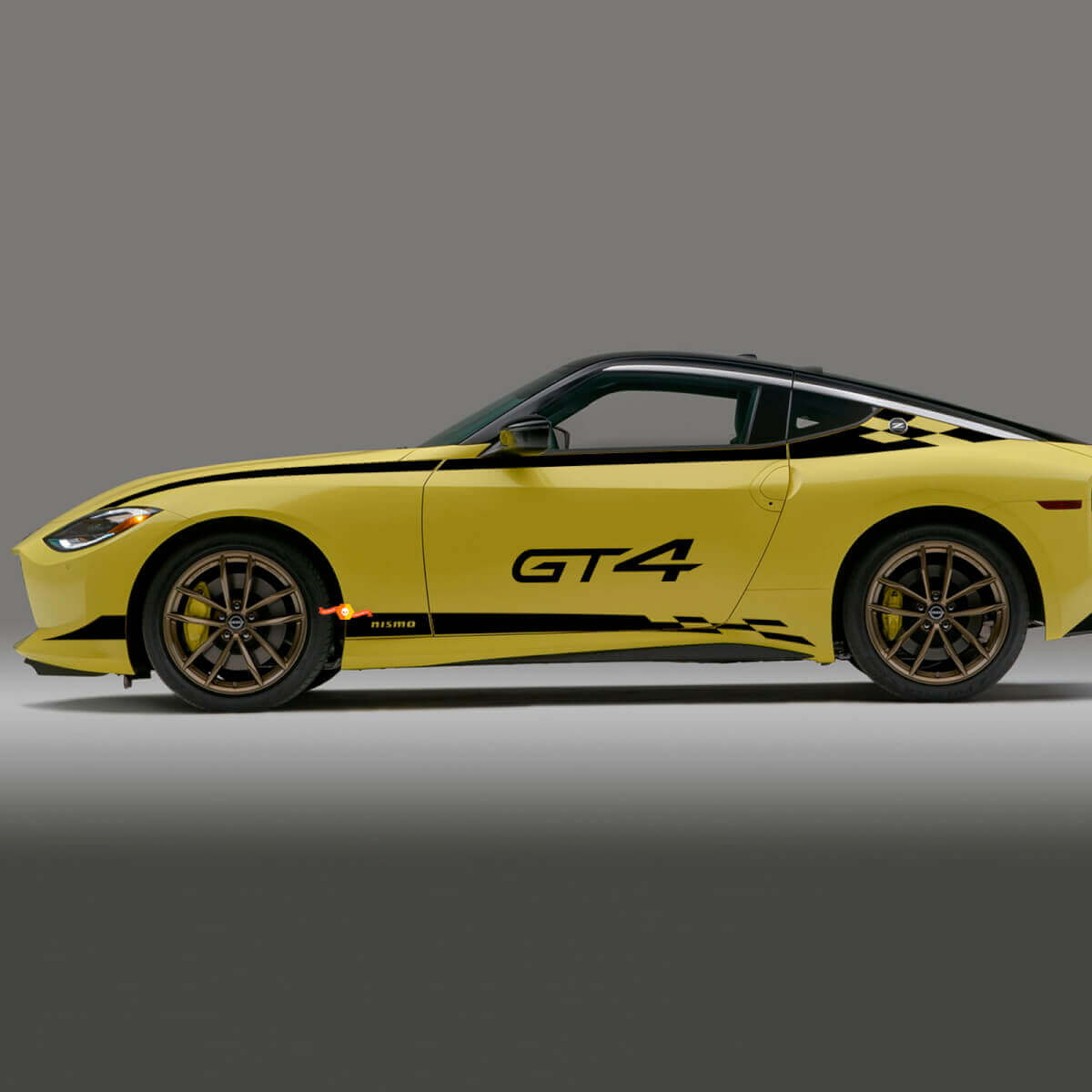 Nismo Side Checkered Stripe Decal Full Kit for Nissan Z GT4