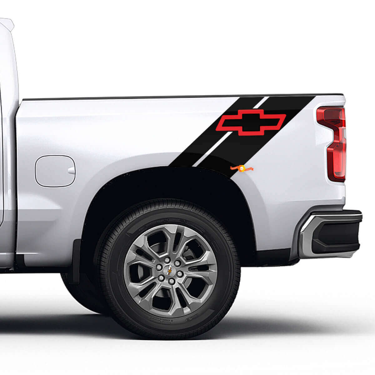 Side Bed Stripes off-road 4x4 Decals Stickers 2 colors for Chevrolet Bed