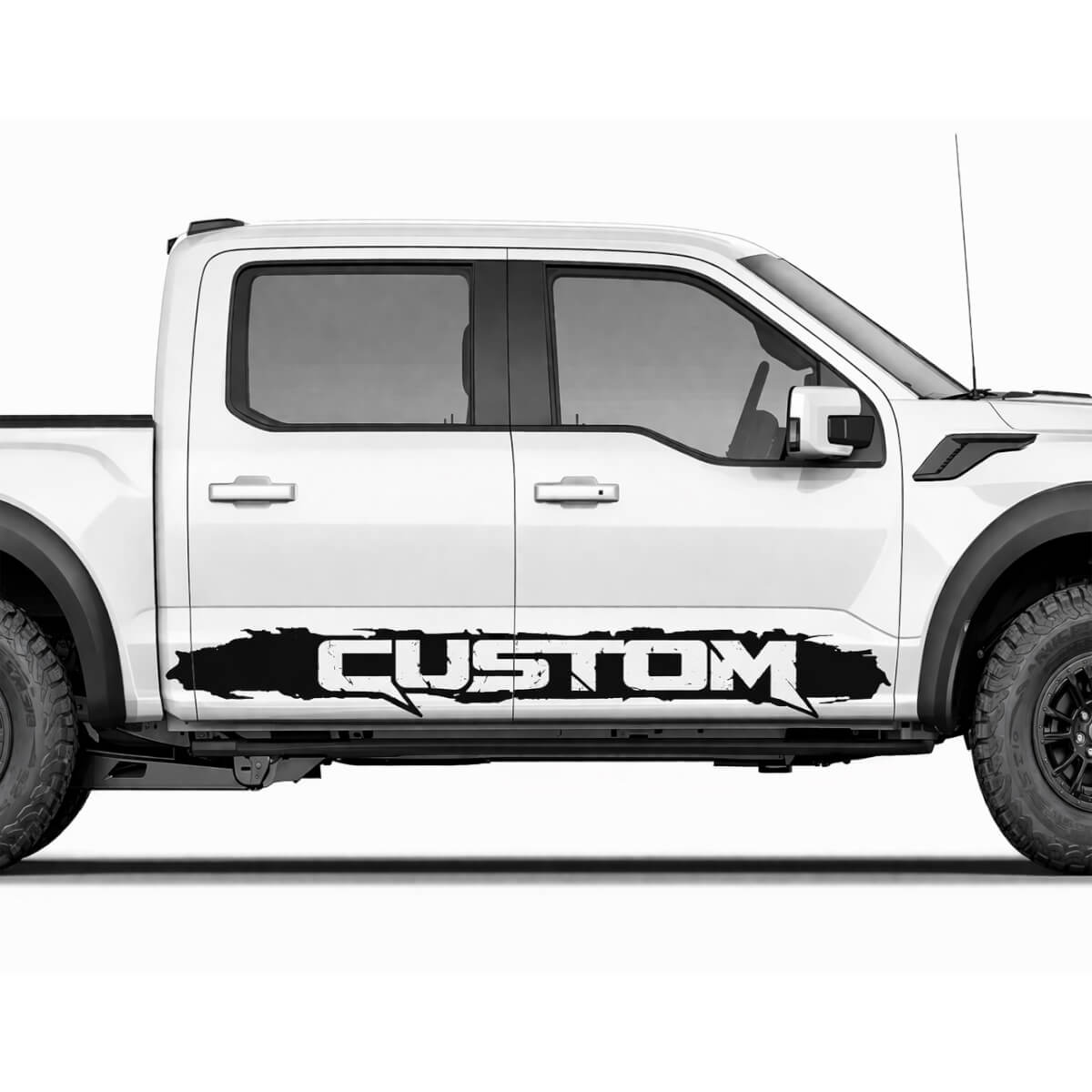 Custom Text Side Rocker Panel Stripe Graphics Vinyl Decal Sticker for Ford F150 Raptor