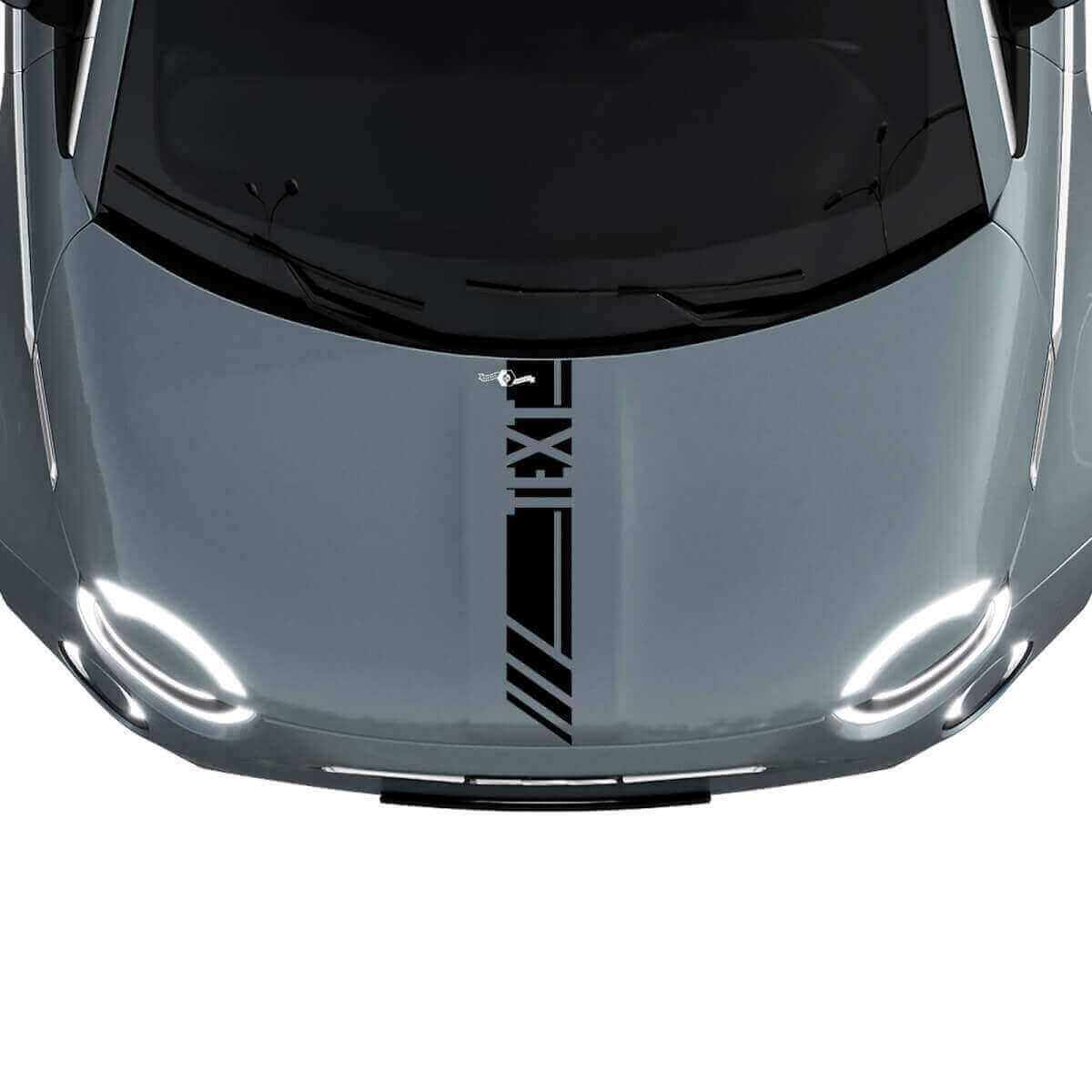 Custom Text Hood Racing Stripe Decal Sticker Graphics for Fiat 500