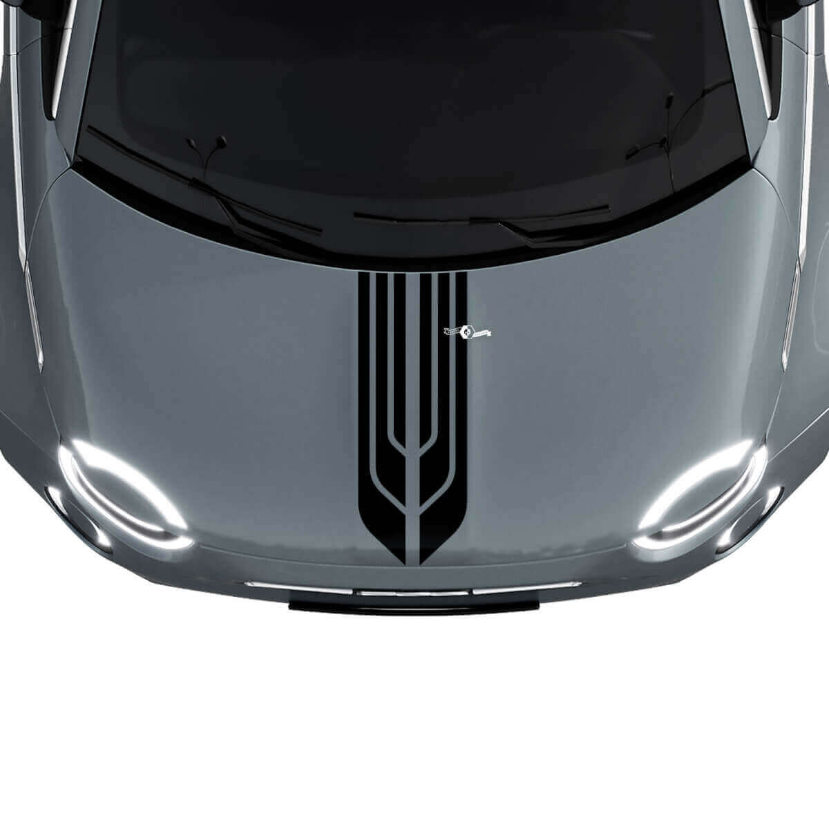 500 Dual Central Hood Stripe Decal Sticker Graphics for Fiat 500