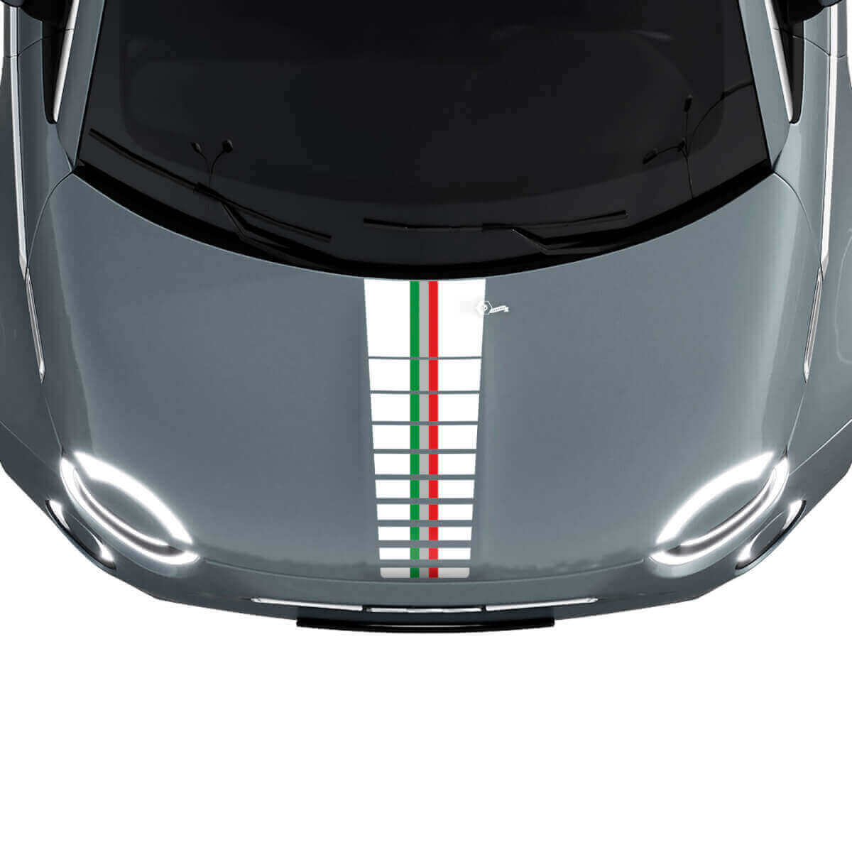 Italy Flag Stripes Hood Decal Sticker Graphics for Fiat 500