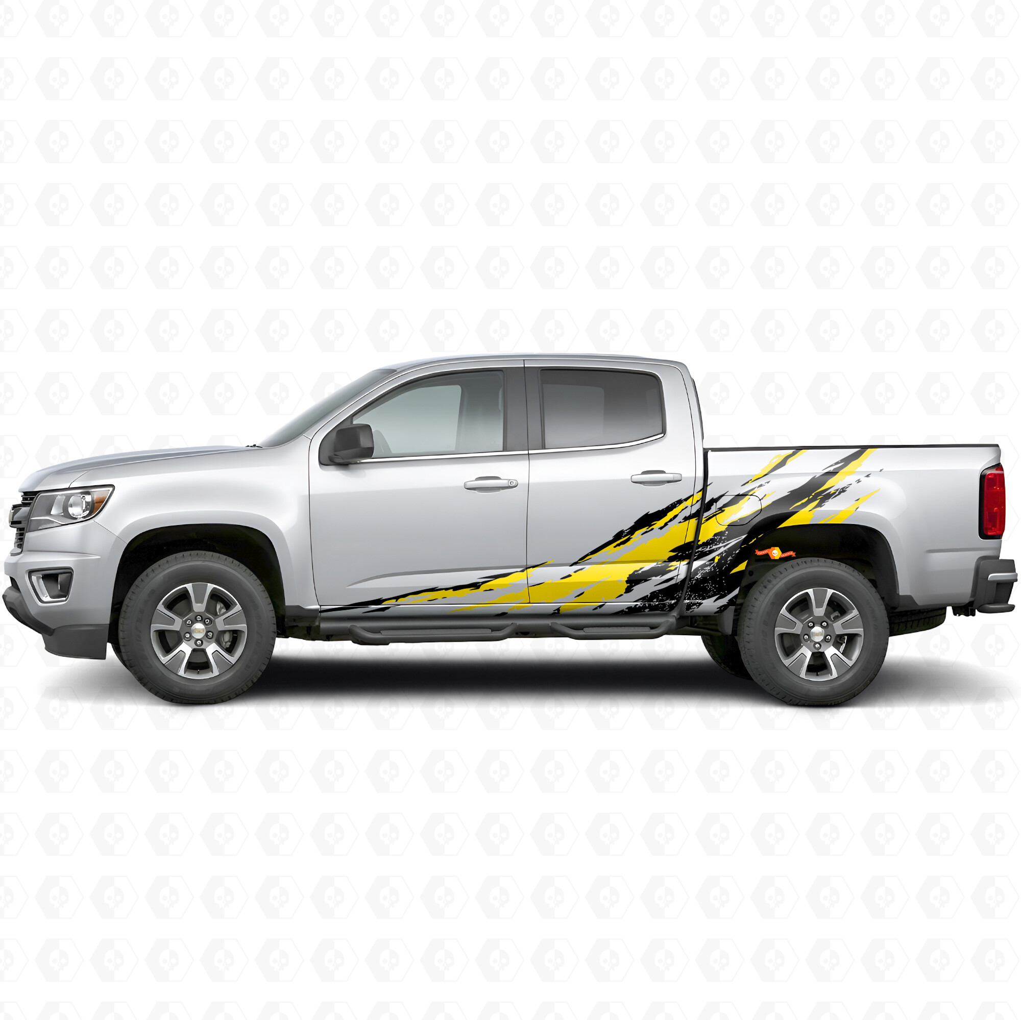Distressed Splash Door & Bedside Vinyl Stripes for Chevrolet Colorado 2nd Gen 2015-2022