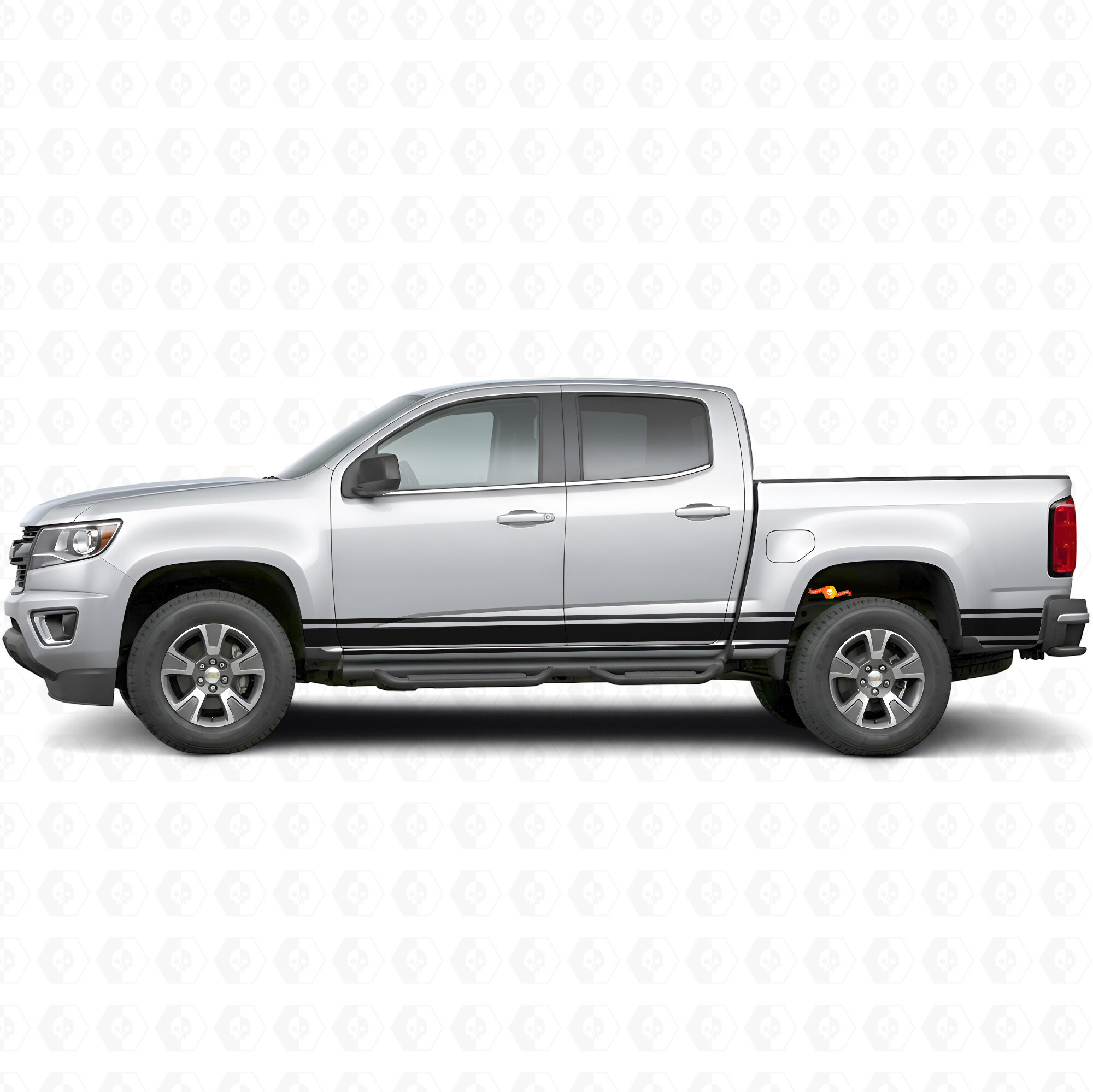 Slim Accent Door & Bedside Vinyl Stripes for Chevrolet Colorado 2nd Gen 2015-2022