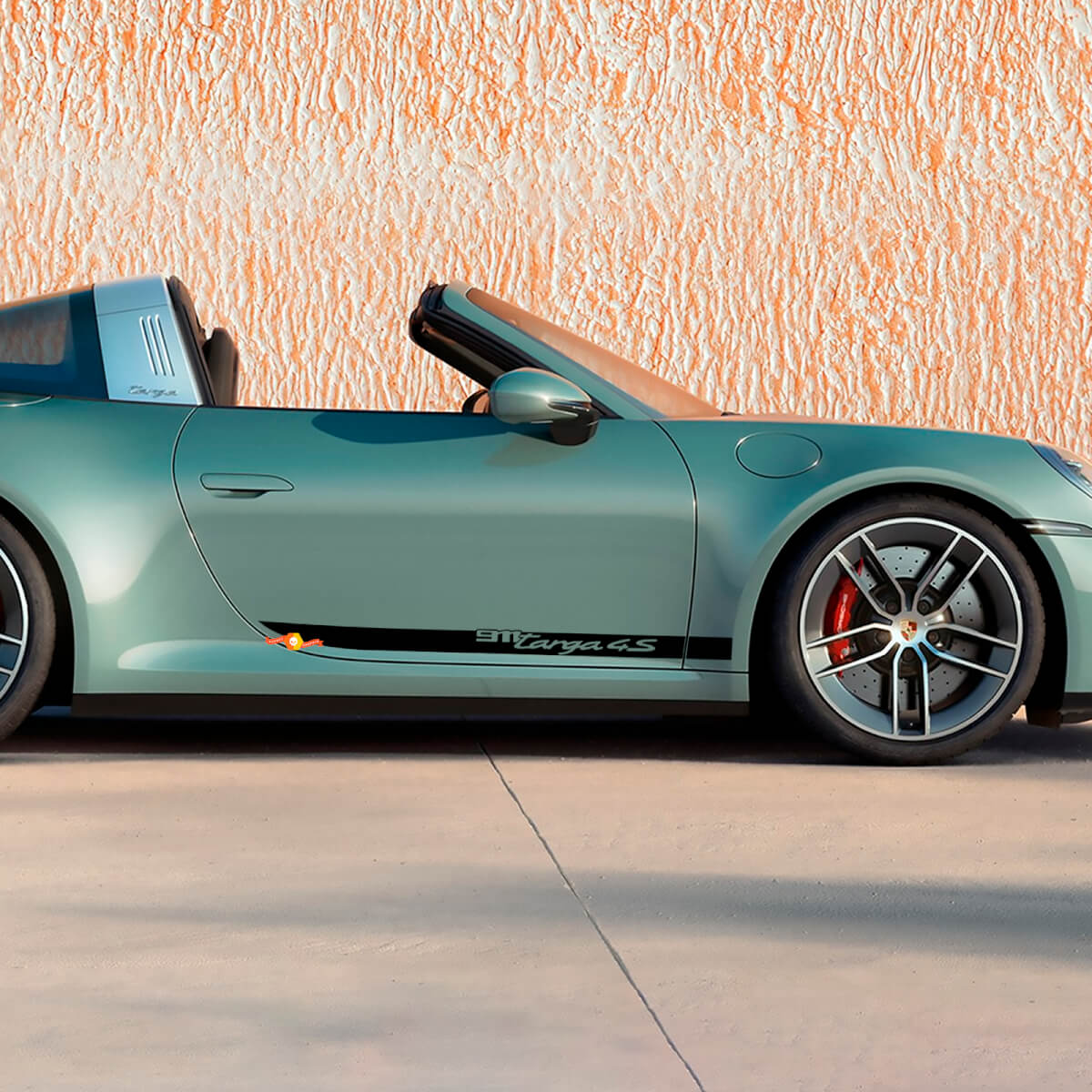 Side Doors Decorative Decal Sticker for Porsche 911 Targa 4S 2026