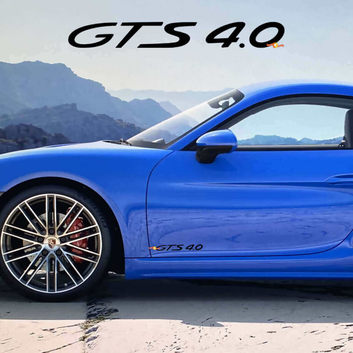 GTS 4.0 Side Door Vinyl Decal Kit for Porsche 718 Cayman