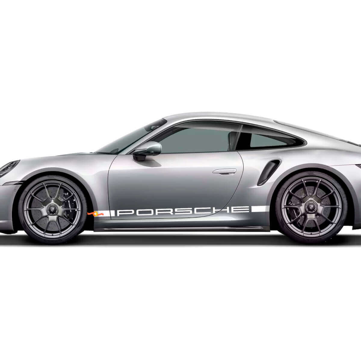 Porsche-Style Rocker Panel Stripe Vinyl Decal Kit for Porsche 911 Turbo S 992.2