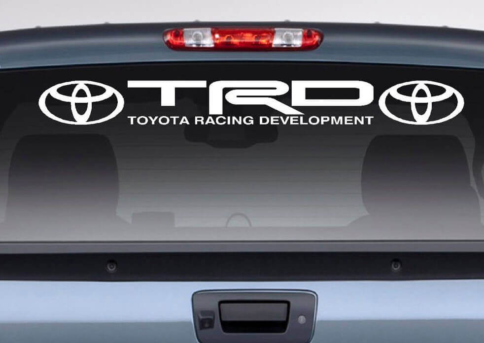 TRD Racing Development Rear Window Vinyl Decal for Toyota Cars