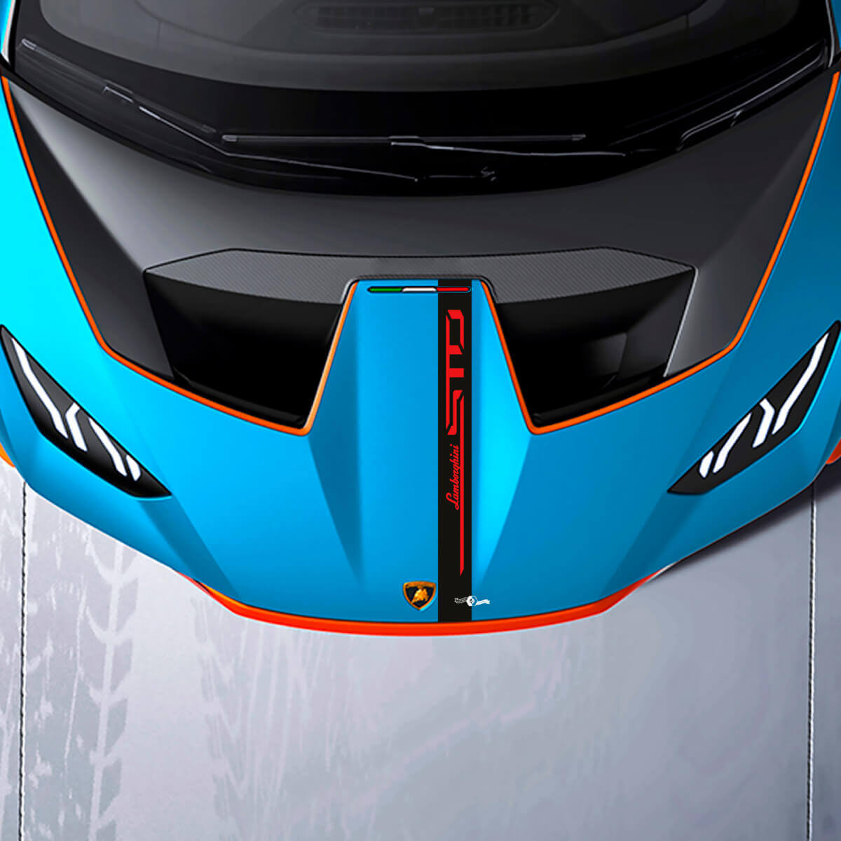 Hood Stripe Racing Vinyl Decal Sticker Graphics for Lamborghini STO