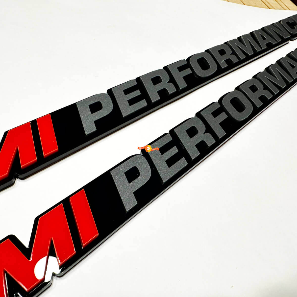 Custom Text PERFORMANCE Hood Badge Emblem 3D Badge for Dodge Ram 1500 Truck 5.7L V8