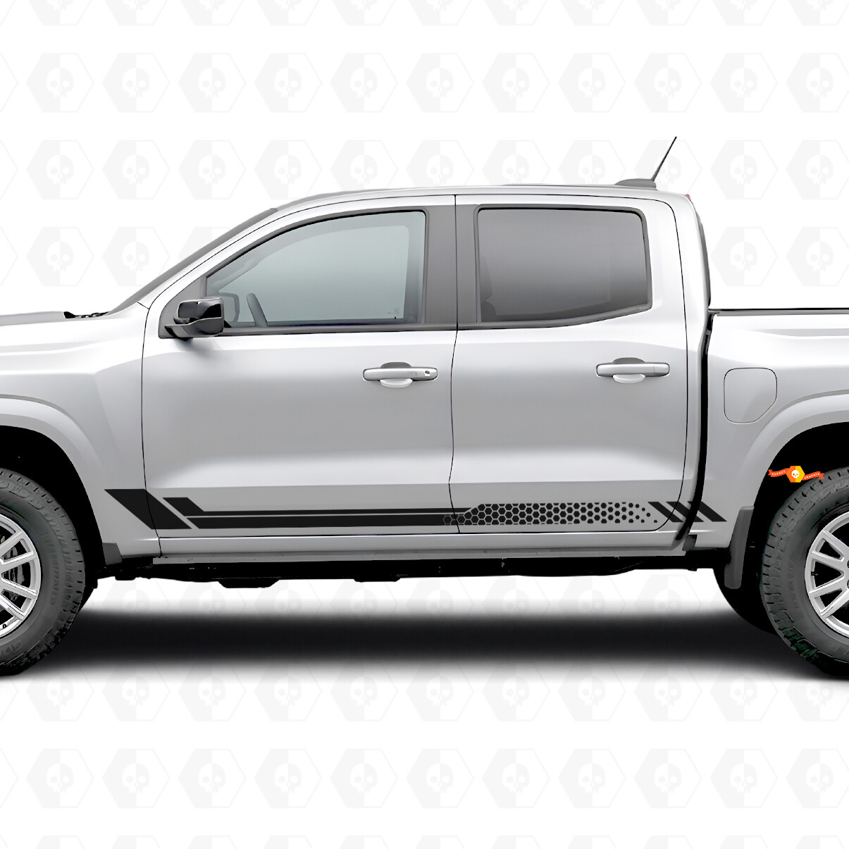 Honeycomb Door & Rocker Panel Vinyl Stripes for Chevrolet Colorado 3rd Gen 2023-2026