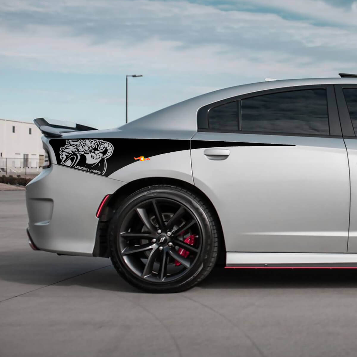 Demon Rear Quarter Side Stripe Vinyl Decal Sticker for Dodge Charger