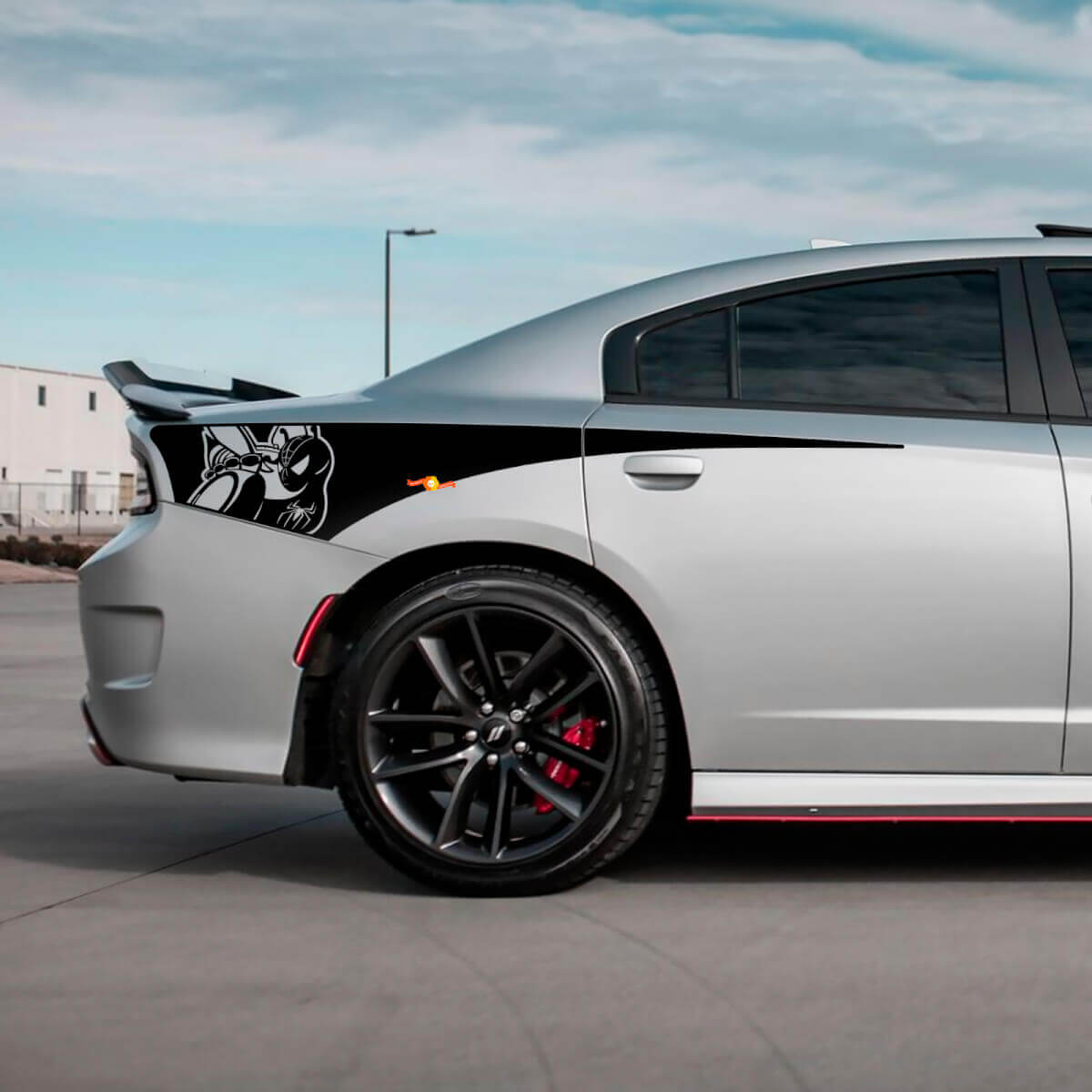 Spider Rear Quarter Side Stripe Vinyl Decal Sticker for Dodge Charger