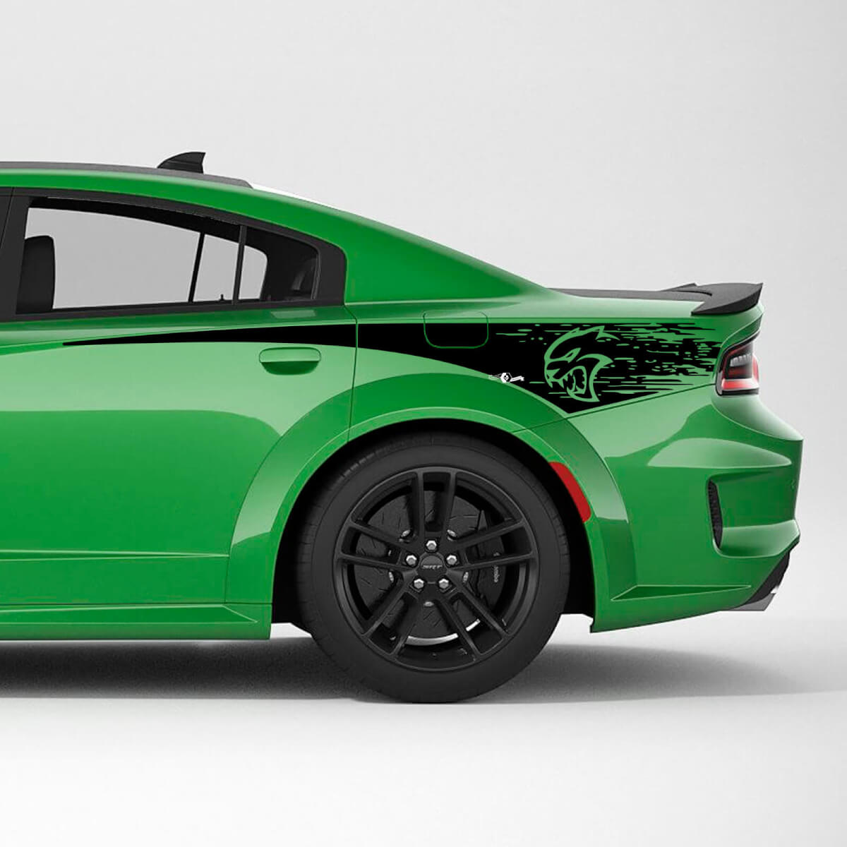 Distressed Rear Quarter Side Stripe Vinyl Decal Sticker for Dodge Charger