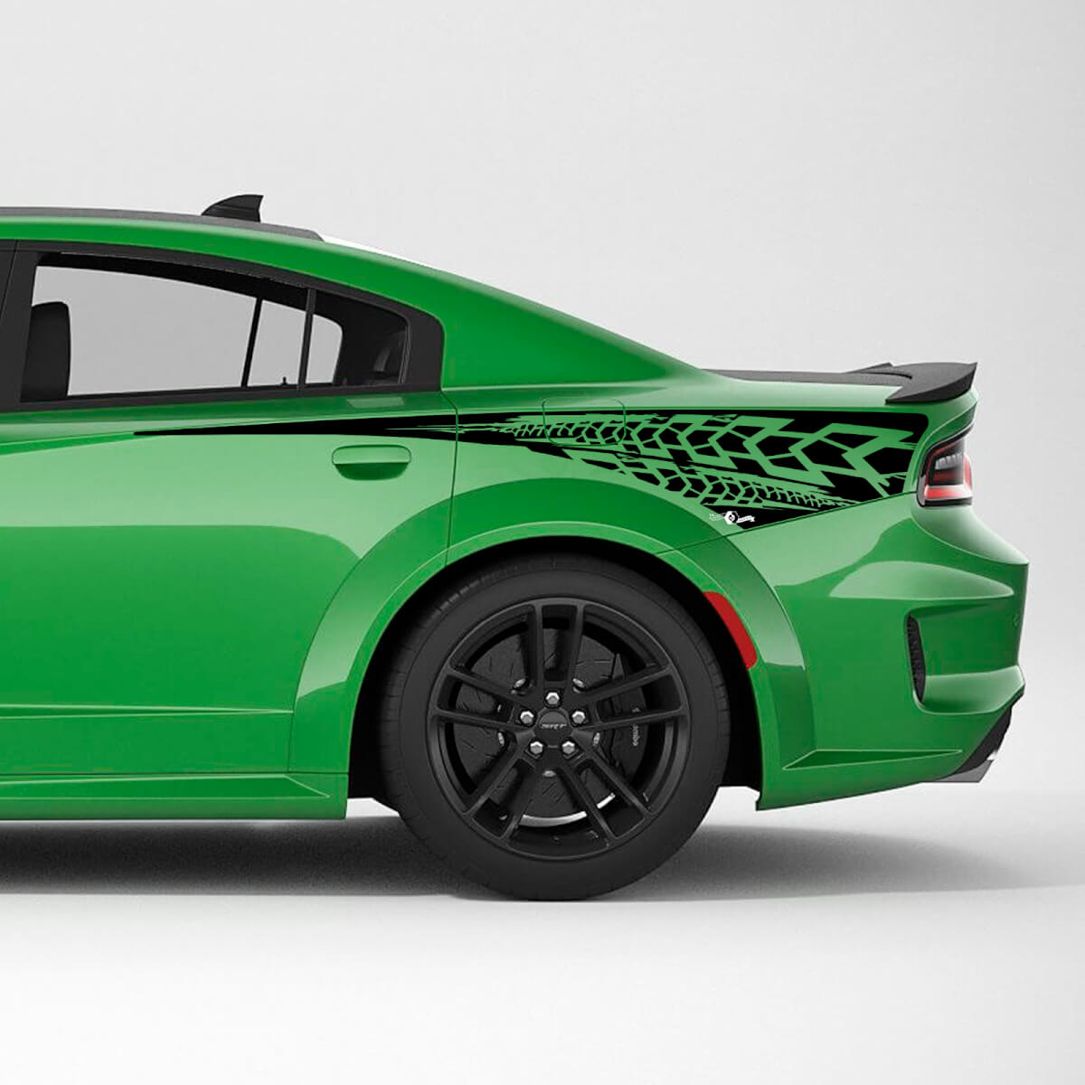 Tire Tracks Rear Quarter Side Stripe Vinyl Decal Sticker for Dodge Charger