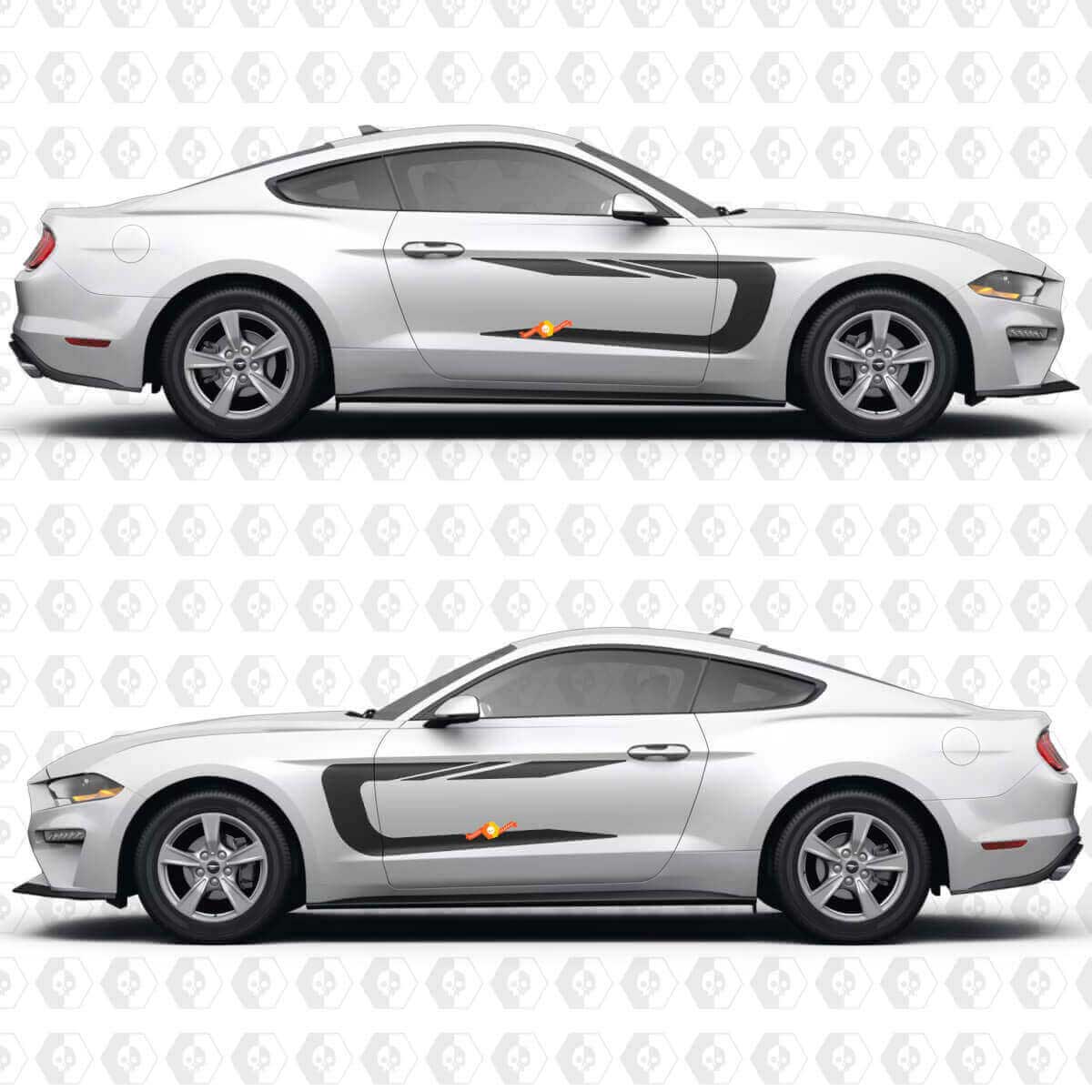 Racing Style Door Stripes Vinyl Decals for Musclecar Mustang