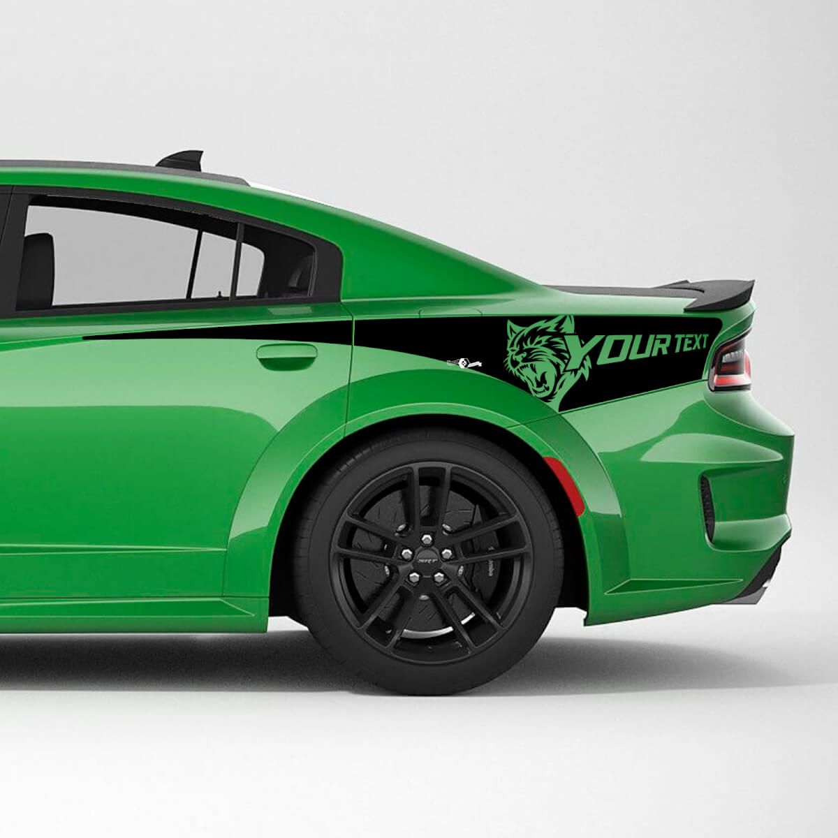 Hellcat Wildcat Custom Rear Quarter Side Stripe Vinyl Decal Kit for Dodge Charger
