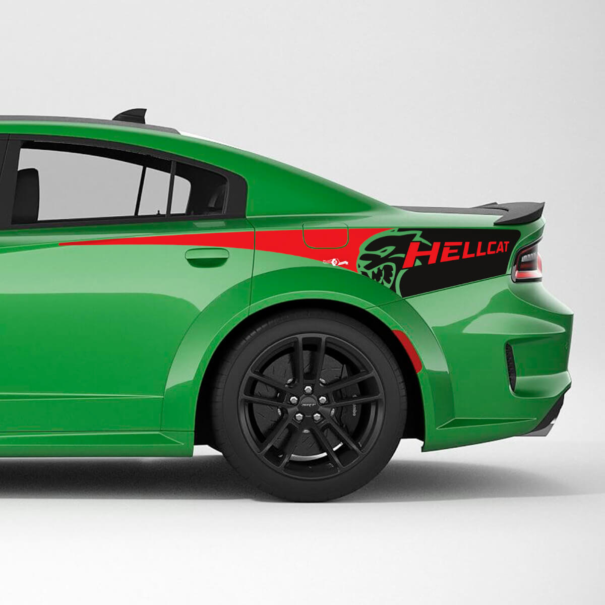 Hellcat SRT 2 colors Rear Quarter Side Stripe Vinyl Decal Sticker for Dodge Charger