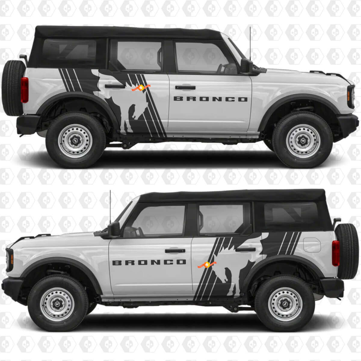 Side Doors Bronco Graphics Vinyl Decal Sticker for Ford Bronco