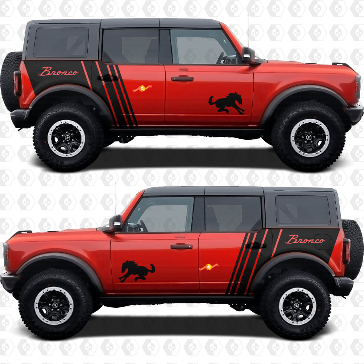 Side Doors Bronco Graphics Decals Stickers for Ford Bronco 2