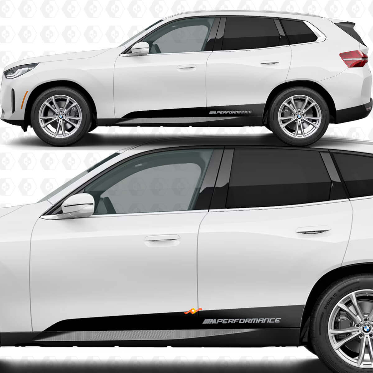 Side Door Rocker Panel Stripes M Performance Decal Kit for BMW X3 G45
