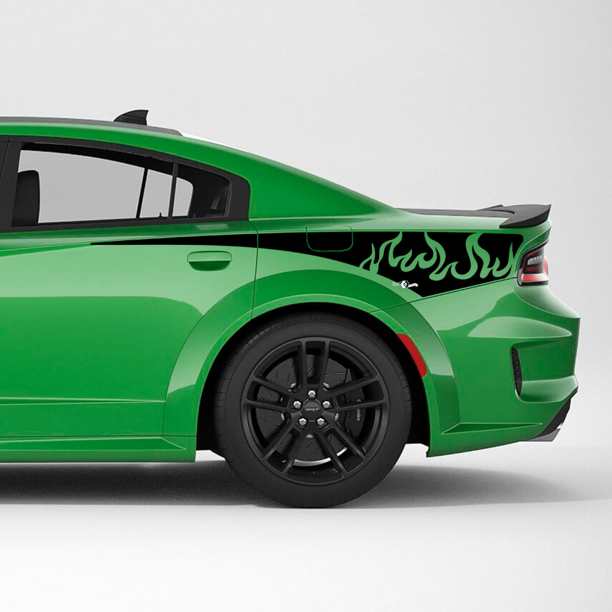 Flame Tribal Rear Quarter Side Stripe Vinyl Decal Sticker for Dodge Charger