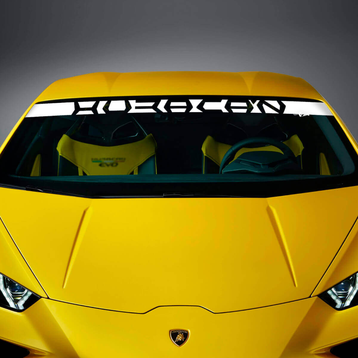 Brand Lettering Stripe Windshield Vinyl Decal Sticker Graphics for Lamborghini Huracan Evo