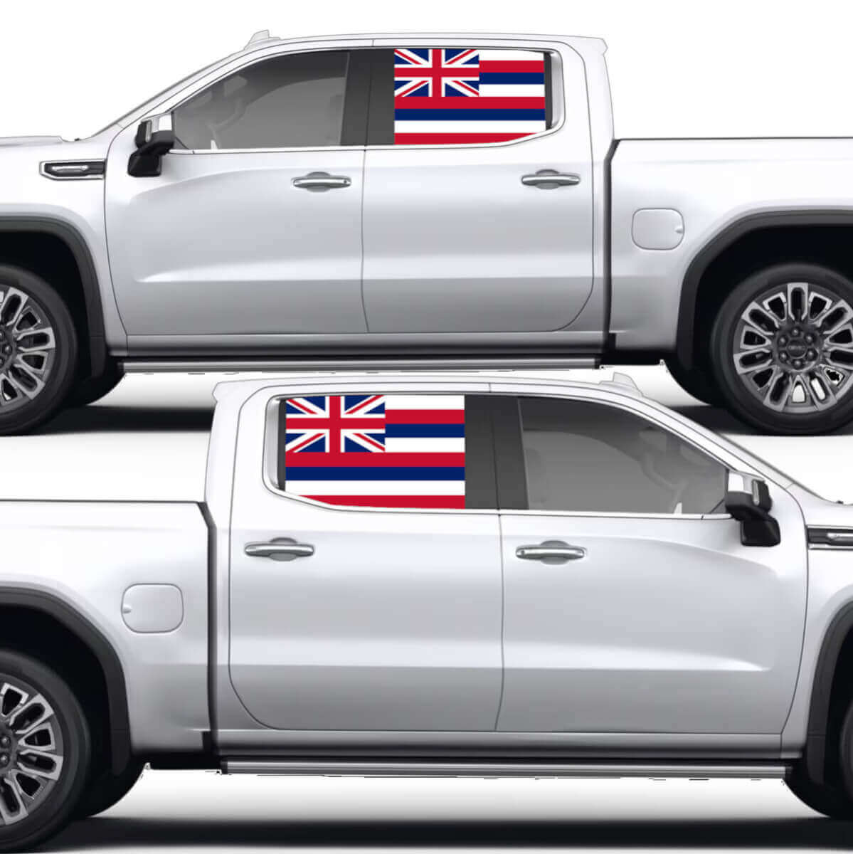 Hawaiian flag Side Window Color Vinyl Decal Sticker for GMC Sierra
