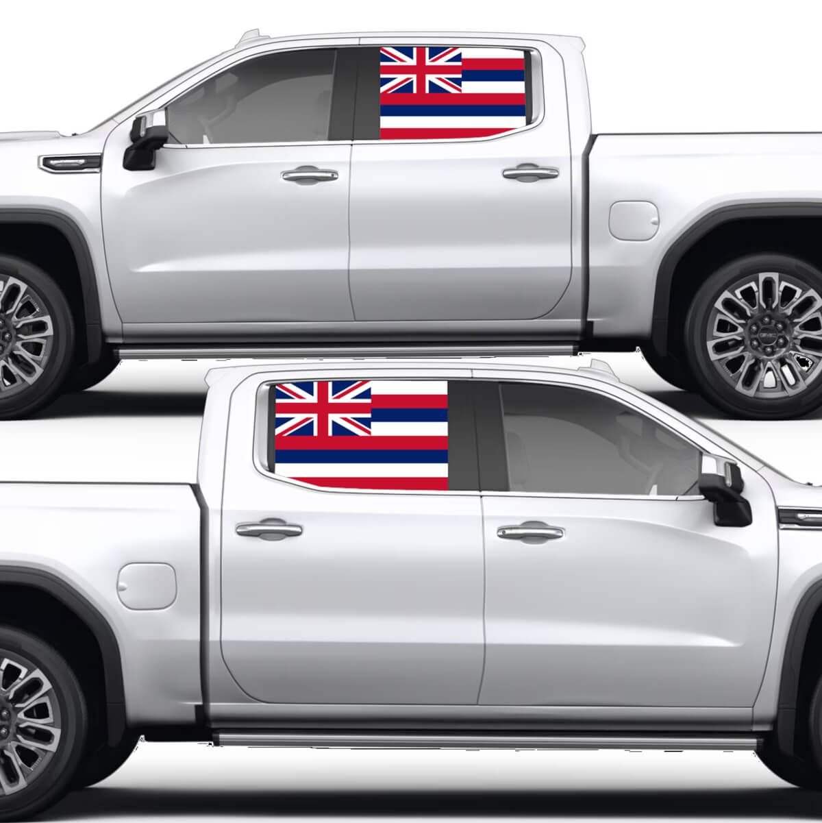 Hawaiian flag Side Window Vinyl Decal Sticker for GMC Sierra 2023
