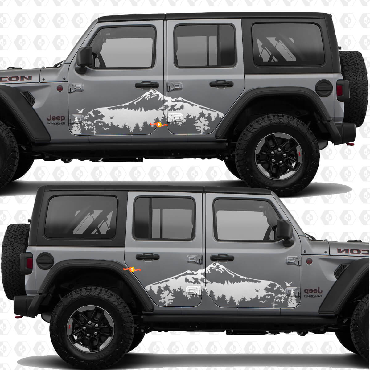 Mountains Nature Landscape Side Doors Vinyl decal sticker fit Jeep Wrangler