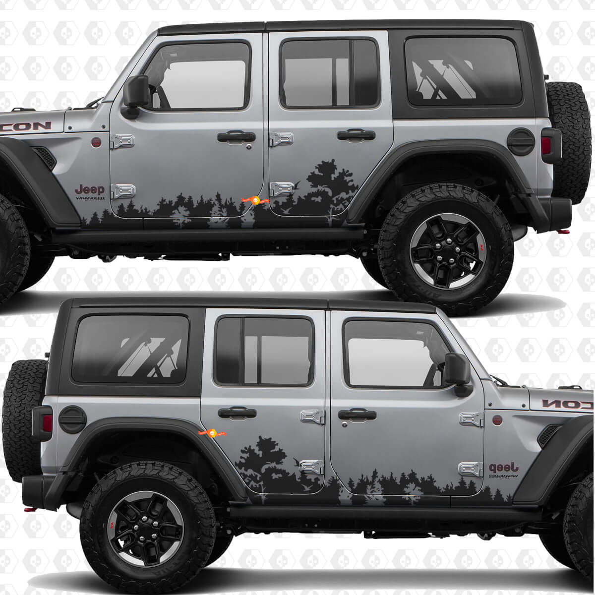 Forest Nature Landscape Side Doors Vinyl decal sticker fit Jeep Wrangler